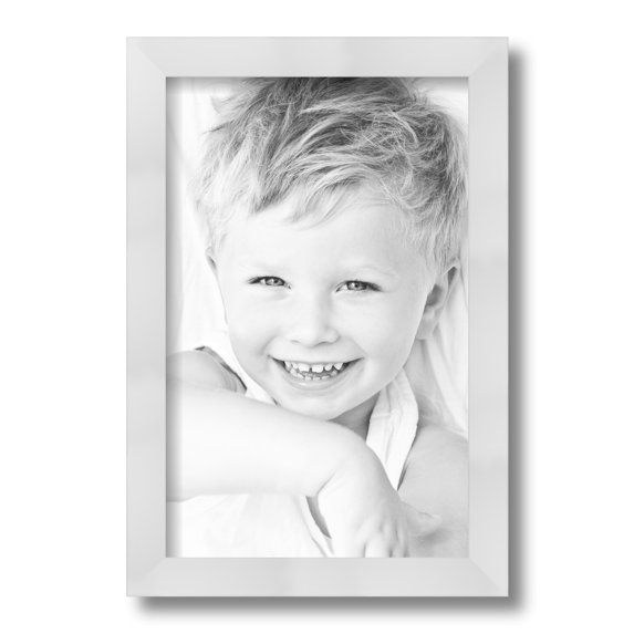 ArtToFrames 8.5x14 Inch Satin White Picture Frame, This White Wood Poster Frame is Great for Your Art or Photos, Comes with Regular Glass (4310)
