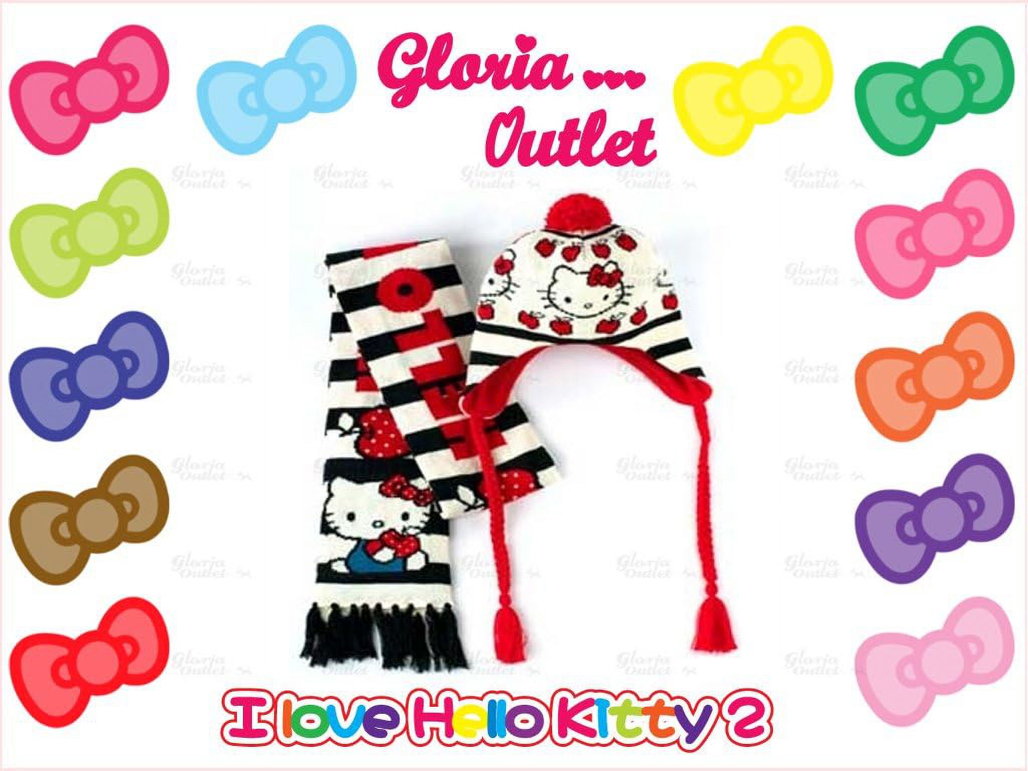 Hello Kitty Red Beanie and Scarf Set, 1 Pack