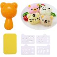thumbnail image 1 of Molde para bolas de arroz para niños, molde para sushi con forma de animal, molde para onigiri, accesorios de bento, herramientas de cocina DIY con cortador de algas nori., 1 of 6