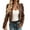 Khaki, variant on Women's Leather Jacket Winter Puff Sleeve Faux Leather Dinner Jacket Fall Long Sleeve Fashion Khaki Large