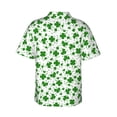 thumbnail image 3 of Balery St Patrick's Day4 Print Men's Hawaiian Shirts Short Sleeve Beach Shirt Relaxed Fit Vacation Button Down Shirts-Large, 3 of 9
