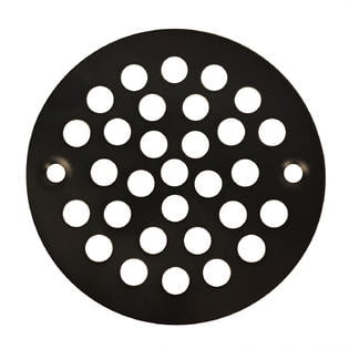 Oil Rubbed Bronze Round Stamped Shower Grate Drain 4 1/4' Replacement Cover Tile Stalls