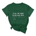 thumbnail image 2 of iTNHFP Hauts Grande Taille pour Femmes T-Shirt Imprimé Humour Col Rond Manches Courtes, 2 of 4