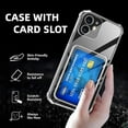 thumbnail image 5 of Compatible with iPhone 11 case with Card Holder, Clear Card Slot case, Ultra-Thin, Soft, Shockproof, Credit Card Protective Cover for iPhone 11, 5 of 6