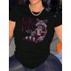 thumbnail image 1 of Camiseta de verano para mujer Manga Corta Cute But Feral Raccoon Graphic Print T-Shirt for Women – Casual Polyester Knit Tee with Spandex, Crew Neck, Medium Stretch, Animal Pattern, Comfort Fit – Ve, 1 of 8