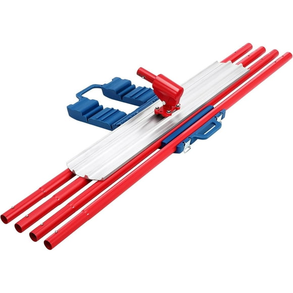 Ourlova 48"x8" Aluminum Magnesium Alloy Bull Float Kit Concrete Float with Adjustable Bracket and Handles, Round End Finishing Tool