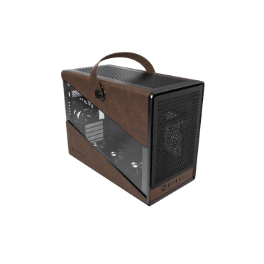 Montech Heritage PRO Black Black Steel / Leather / Tempered Glass Micro ATX/Mini ITX (Backplane) Computer Case