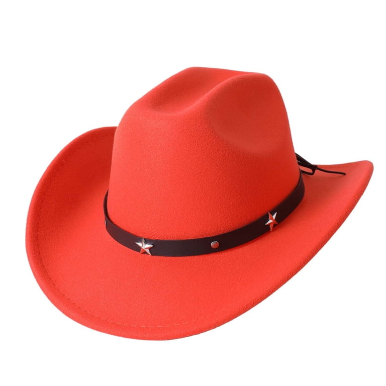 bravefron Western Cowgirl Hat for Women Men, Fedora Wide 
