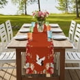 thumbnail image 4 of Table Runners 72 Inches Long Dress Scarves, Red Crane Farmhouse Kitchen/Dining Table Runner, Coffee Tablerunners, Vintage Red Teal Spring Floral Botanical 14x72 Inch, 4 of 9