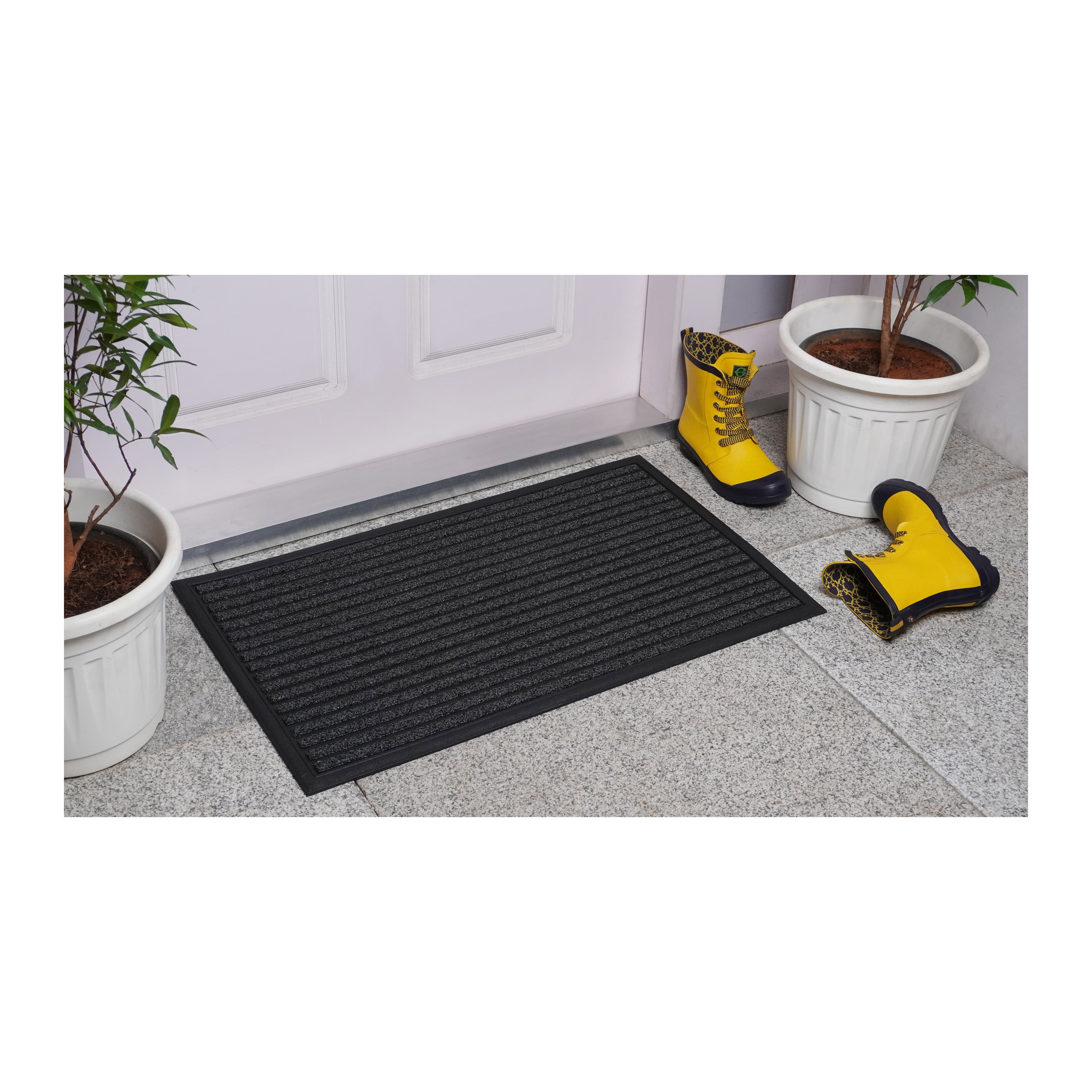 Scraper Eco Rib with rubber Inlay Grey Mat 18" x 30"
