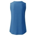 thumbnail image 4 of ZOHIUM Women's Summer Sleeveless Tank Top Loose Fit Casual Crew Neck T Shirts Basic Tee Tops (Blue,L), 4 of 5