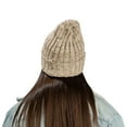 thumbnail image 3 of Women's Pompom Rock Knit Autumn Winter Beanie [One Size Fits Most], 3 of 9