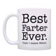 thumbnail image 2 of Taza de café de cerámica | Divertida taza de regalo para el Día del Padre | Dicho único "El mejor pedo de todos los tiempos" | Blanco | Capacidad de 350 ml | Calidad duradera | Iniciador de, 2 of 6