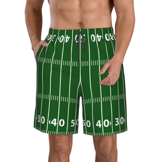 Fotbe American Football Field1 Trajes de Baño Estampados para Hombre, Shorts de Verano de Secado Rápido, Ropa de Playa, Bañadores-3X-Large