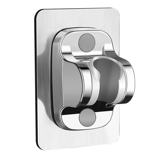 Soporte para cabezal de ducha sin perforaciones Montaje de ducha Accesorios impermeables para el hogar (Plata)