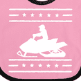 thumbnail image 4 of Inktastic Snowmobile Gift Silhouette Boys or Girls Baby Bib, 4 of 4