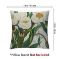 thumbnail image 4 of Acheng Throw Pillow Covers Beige and White Tulip Flower Pillowcases Spring pillow covers for Couch Canvas Cushion Cover Square Farmhouse Floral Decor Pillow Case ,Set of 2 White 20x20in, 4 of 7