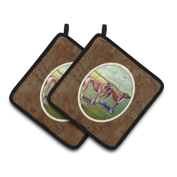 Carolines Treasures 7001PTHD Azawakh Hound Pair of Pot Holders , 7.5HX7.5W, multicolor