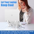 thumbnail image 6 of FIASON 1 Pack Silver Adjustable Laptop Stand,Compatible with 9-17" Laptop,7-Levels Ventilated Aluminum Laptop Holder for Desk,Ergonomic Universal Computer Stand with aluminum, metal and Rubber, 6 of 7