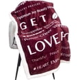 thumbnail image 1 of Fleece Healing Thoughts Blanket, Warm Hug Throw Blanket Get Well Hope Prayer Love & Hope Positive Energy Gift for Women Men Best Friends, 1 of 6