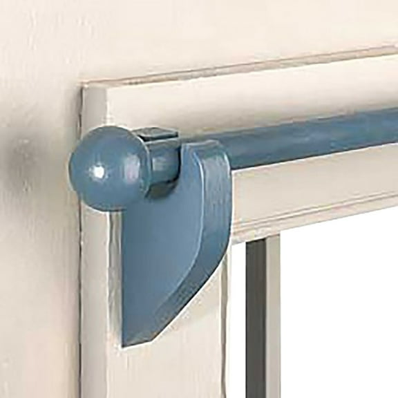 Pair Curtain Rod Finials Country Blue Pine Ball 3/4" Renovator's Supply