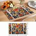 thumbnail image 6 of Country Flower Placemats Set of 6, Rustic Watercolor Orange Yellow Floral Black Leaf Plant Linen Texture Non-Slip Place Mats Washable Table Mats for Kitchen Dining Table Decorations Indoor/Outdoor, 6 of 9