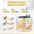 thumbnail image 3 of 20 Inch Chicken Plucker Machine, 550W Efficient Commercial Chicken Plucker, Poultry Plucking with 106 Soft Fingers, Suitable for Chickens, Ducks, Pigeons and Other Poultry, 3 of 7