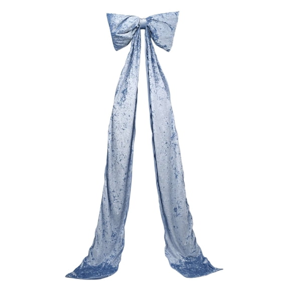 Velvet Bow Christmas Tree Topper, Light Blue, 7' x 2', by Holiday Time