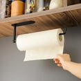 thumbnail image 3 of ZUNTO Paper Towel Holder Under Kitchen Cabinet - Stainless Steel Self Adhesive Paper Towel Rack Fit All Paper Rolls, 3 of 4