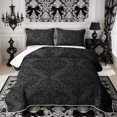 thumbnail image 2 of Manfei Boho Damask Quilt Full 3-Piece,Traditional Flowers Full Bedspread Sets,1 Coverlet and 2 Pillowcases, 2 of 7