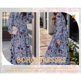 thumbnail image 5 of Wataxii Long Sleeve Dress for Women Casual Maxi Dress Boho Evening Dresses Wedding Guest Dresses Cocktail Party Vacation Beach Dress, 5 of 5