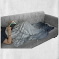 thumbnail image 6 of Forest Soft Flannel Fleece Blanket, Raindrops Mystic Foggy Scenery Romantic Window Water Melancholia Therapy Lonely Tree, Cozy Plush for Indoor and Outdoor Use, 60" x 80", Denim Grey, by Ambesonne, 6 of 6
