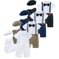 thumbnail image 2 of LYMAYTER Infant Boys Suit Short Sleeve Shirt with Bow Tie 2PCS Fake Two Pieces Vest Kids Dress Pants Gentleman Outfit for 9 Months - 4 Years, 2 of 9