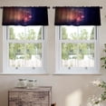 thumbnail image 2 of LALILO Kitchen Curtain Valance Deep Space Light Years Space Rod Pocket Window Curtain 52"x 18" Set of 2, 2 of 7