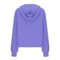 thumbnail image 7 of Elainilye Fashion Christmas Half Zip Sweatshirts Cropped Thumb Sleeve Hoodies Fleece Pullover Top Sweatshirts Fall Outfits,Blue, 7 of 7