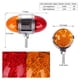 thumbnail image 5 of Scienceny 2 piezas 2 piezas ámbar/rojo doble cara sandía luces con reflector camiones furgoneta para camión Bombillas para automóviles, 5 of 6