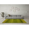 thumbnail image 3 of Ahgly Company Indoor Rectangle Abstract Yellow Modern Area Rugs, 2' x 4', 3 of 4