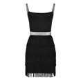 thumbnail image 3 of Vestidos Cortos Vestido ajustado Mujer Mini vestido sin mangas Vintage Tassel Clubwear (Negro S) Cgtredaw para Mujer Negro T L, 3 of 7