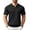 Black, variant on COOFANDY Men's Zipper Polo Shirts Short Sleeve Ribbed Knit Polo T Shirts Fashion Casual Golf Shirts