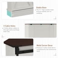 thumbnail image 5 of Melidee Corner TV Stand for 65 inch TV, Wood Entertainment Center with Sliding Barn Doors and Storage, Media Console Cabinet, 58.1" x 15.6" x 31.1" H, White, 5 of 9