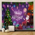 thumbnail image 2 of Tapiz de pared Happy Christmas de fibra de microtela de 150 x 150 cm, 2 of 2