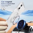 thumbnail image 6 of ELEHOLD Case for iPhone 16 Plus, Magnetic Shockproof Transparent Case with 360° Ring Kickstand,Clear, 6 of 10