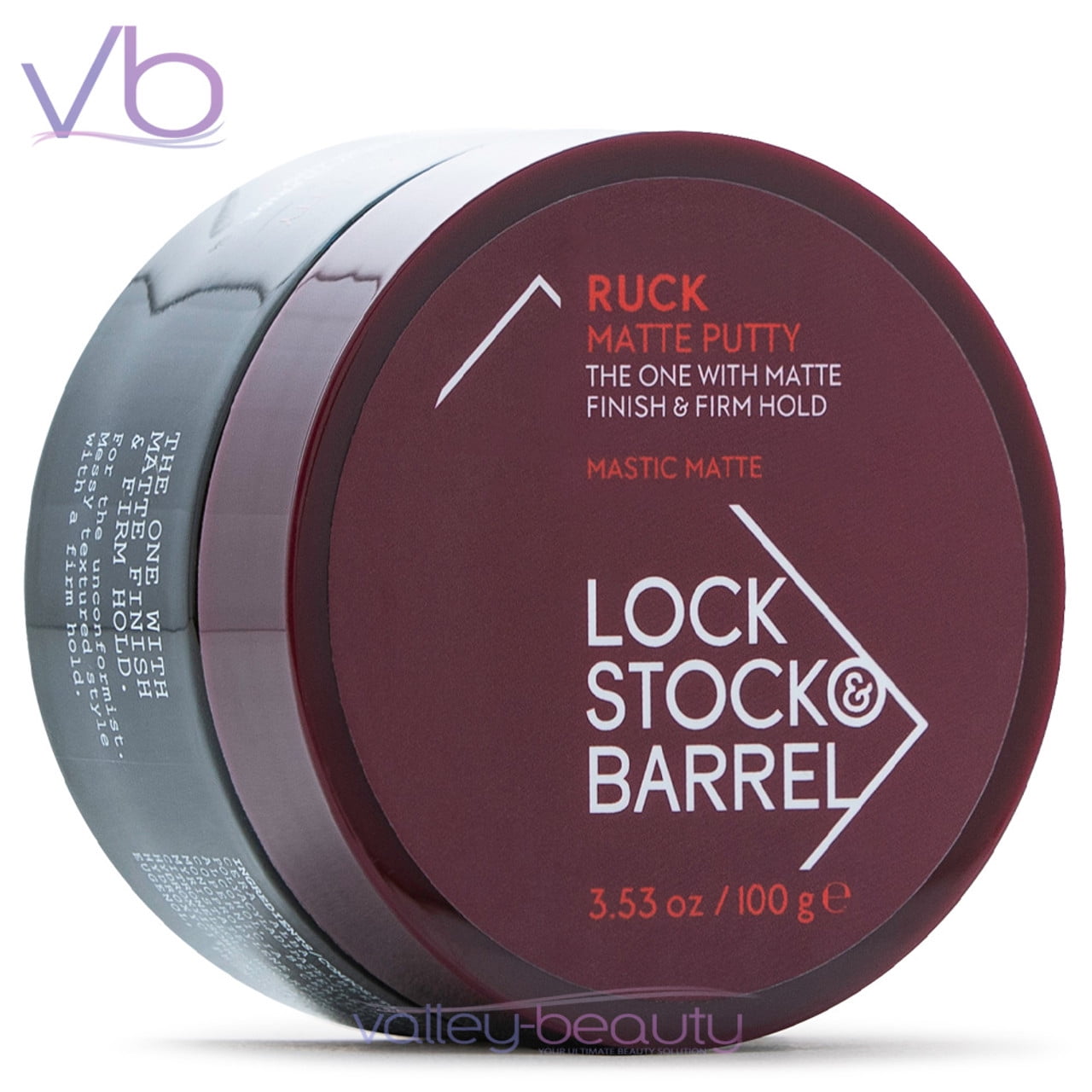 Lock Stock & Barrel Ruck Shaping Putty with Firm Hold and Matte Finish for Men, 3.53oz (Pack