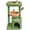 Green, variant on Small Cat Tree for Indoor Cats, Activity Cat Tower with Scratching Post for Kittens, Modern Cat Furniture with Basket & Hanging Ball for Play Rest, Grey