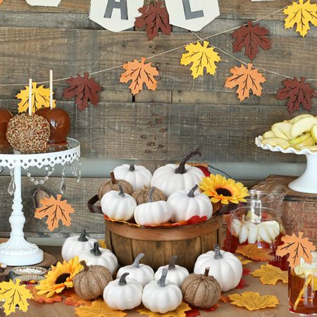 Kscd 65pcs Artificial Pumpkins Maple Harvest Fall Decoration 15pcs And 50pcs Leaves For Autumn Thanksgiving Home Decor Canada - Harvest Home Decor Kscd 65pcs Artificial Pumpkins Maple Harvest Fall Decoration 15pcs And 50pcs Leaves For Autumn Thanksgiving Home Decor Canada - Harvest Home Decor