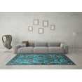 thumbnail image 3 of Ahgly Company Indoor Rectangle Oriental Light Blue Traditional Area Rugs, 8' x 10', 3 of 4