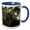 Blue/White, variant on 3drose, Squirrel Eating Nut Squirrel in Tree, 11oz Two-tone Red Mug
