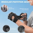 thumbnail image 2 of Guantes de entrenamiento LIFECT Freedom Knuckle para levantamiento de pesas, negros, 2 of 8