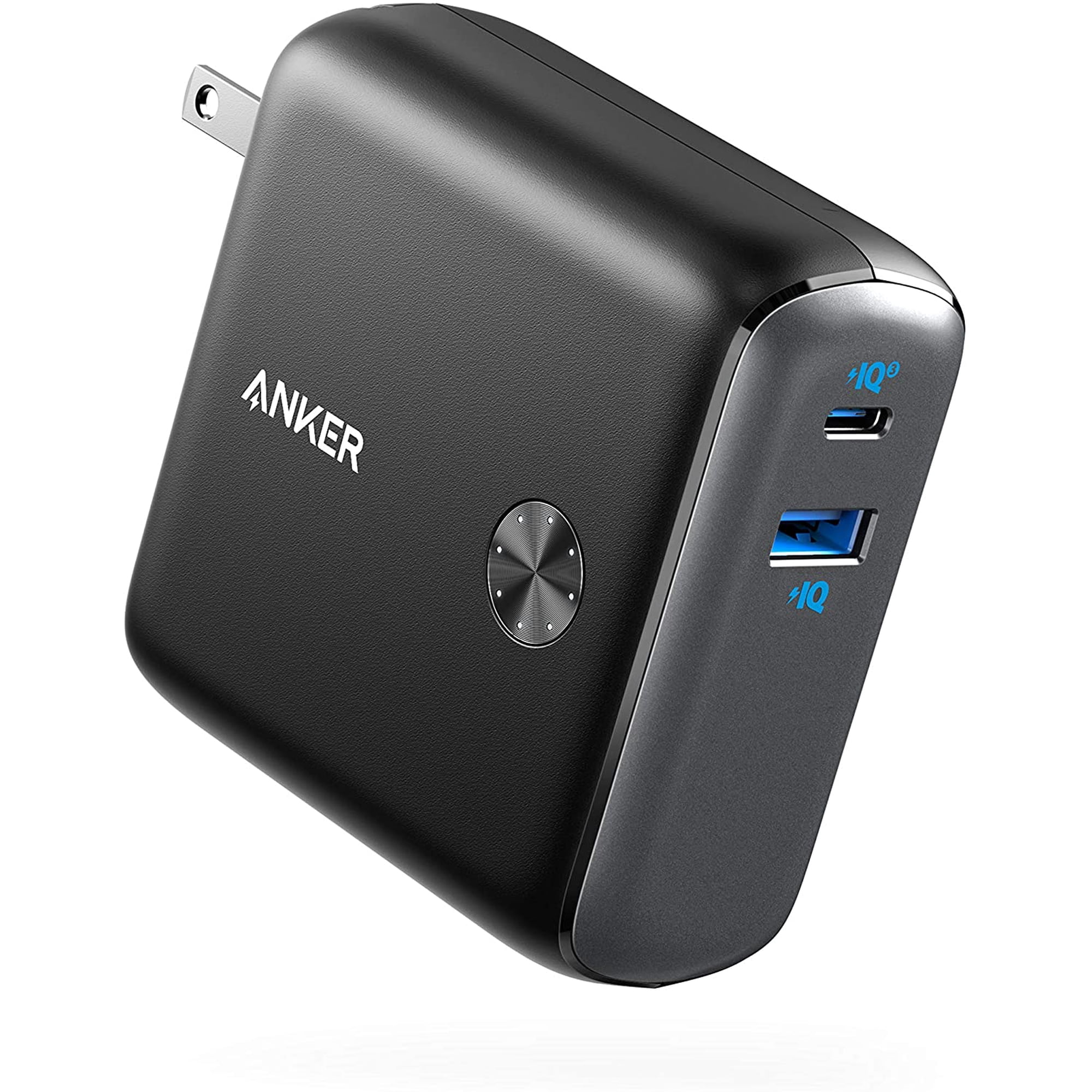 Anker 20W USB-C Portable Charger 10000mAh 2-in-1 with Power Delivery Wall Charger, PowerCore Fusion 10000,Black