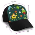 thumbnail image 2 of Naloa Sport Monster Adult adjustable Print Baseball Hat, Patchwork curved brim baseball capfor Men and Women, One Size, 2 of 5